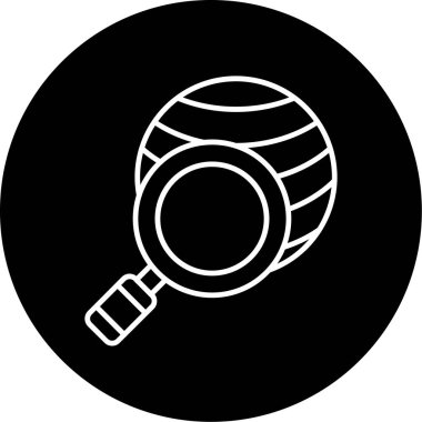 Web Kullanımı için Araştırma Simgesi, Vektör İllüstrasyonu