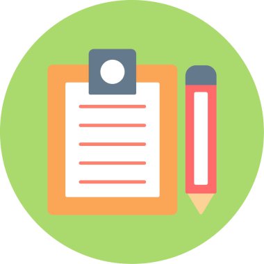 Web Kullanımı için Kontrol Listesi Simgesi, Vektör İllüstrasyonu