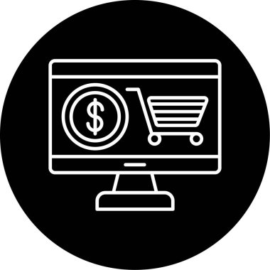 Web Kullanımı için Etrade Simgesi, Vektör İllüstrasyonu