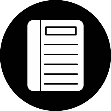 Web Kullanımı için Kitap Simgesi, Vektör İllüstrasyonu