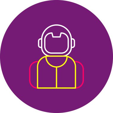 Astronot Simgesi, Web Kullanımı için Vektör İllüstrasyonu