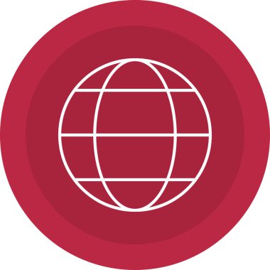 Web Kullanımı için dünya Simgesi, Vektör İllüstrasyonu