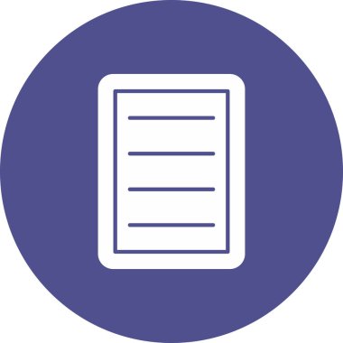 Web Kullanımı için Not Simgesi, Vektör İllüstrasyonu