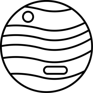 Jüpiter. svg Simgesi, Web Kullanımı için Vektör İllüstrasyonu