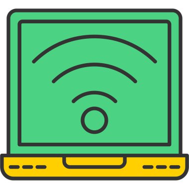 Web Kullanımı için Wifi Simgesi, Vektör İllüstrasyonu