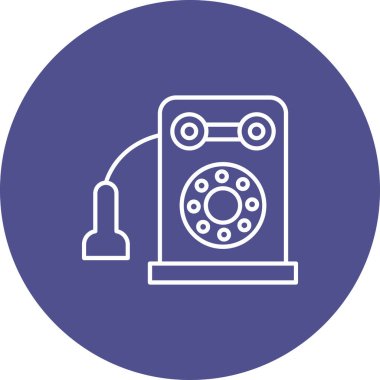 Web Kullanımı için Magneto Duvarı Telefon Simgesi, Vektör İllüstrasyonu