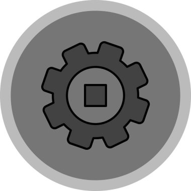 Web Kullanımı için Vektör İllüstrasyonu Gear Simgesi