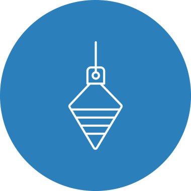 Plumb Bob Simgesi, Web Kullanımı için Vektör İllüstrasyonu