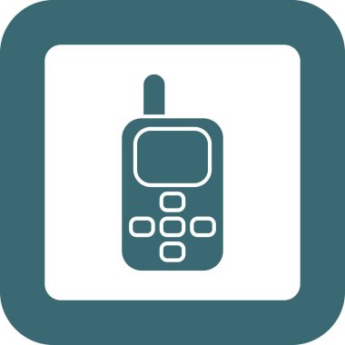 Web kullanımı için Cep Telefonu Simgesi, Vektör İllüstrasyonu