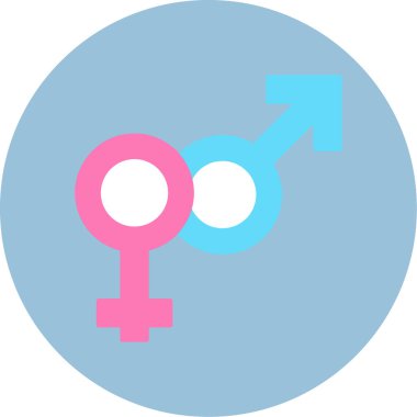 Web Kullanımı için Cinsiyet Simgesi, Vektör İllüstrasyonu