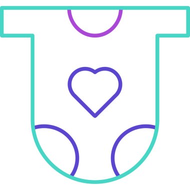 Bebek Elbiseleri Simgesi, Web Kullanımı için Vektör İllüstrasyonu