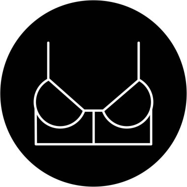 Web Kullanımı için Sütyen Simgesi, Vektör İllüstrasyonu