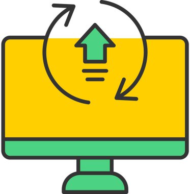 Web Kullanımı için Simgeyi Yükselt, Vektör İllüstrasyonu