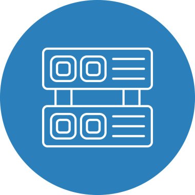 Web Kullanımı için Sunucu Simgesi, Vektör İllüstrasyonu