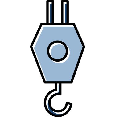 Crane Simgesi, Web Kullanımı için Vektör İllüstrasyonu