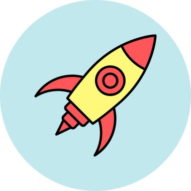 Uzay Roketi Simgesi, Web Kullanımı için Vektör Resimleri