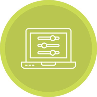 Web Kullanımı için Ayarlar Simgesi, Vektör İllüstrasyonu