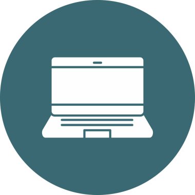 Web Kullanımı için dizüstü bilgisayar simgesi, Vektör İllüstrasyonu