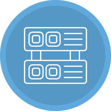 Web Kullanımı için Sunucu Simgesi, Vektör İllüstrasyonu