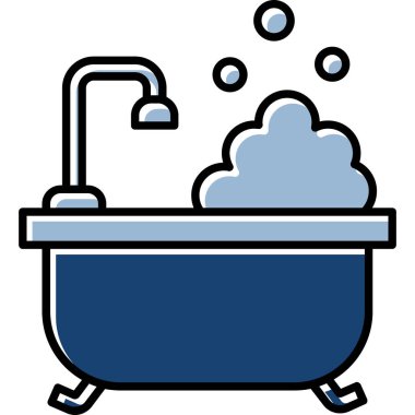 Web Kullanımı için Bath Simgesi, Vektör İllüstrasyonu