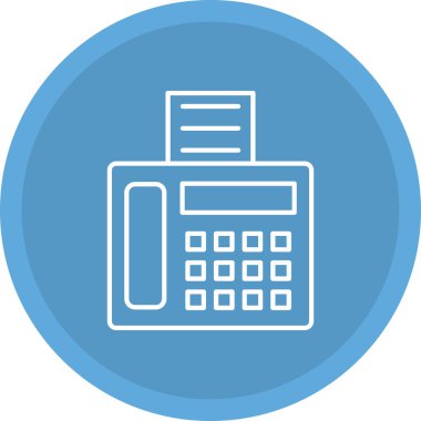 Web kullanımı için faks Simgesi, Vektör İllüstrasyonu