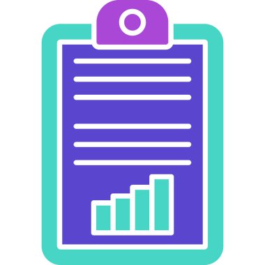 Web Kullanımı için Rapor Simgesi ve Vektör İllüstrasyonu