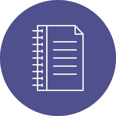Web Kullanımı için Not Defteri Simgesi, Vektör İllüstrasyonu