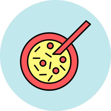 Petri Tabağı Simgesi, Web Kullanımı için Vektör İllüstrasyonu