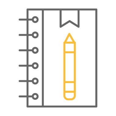 Web Kullanımı için Not Defteri Simgesi, Vektör İllüstrasyonu