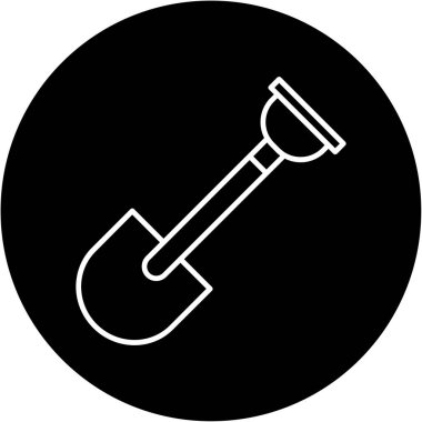 Kürek Simgesi, Web Kullanımı için Vektör İllüstrasyonu