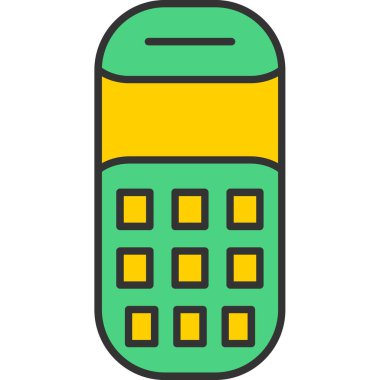 Web kullanımı için Cep Telefonu Simgesi, Vektör İllüstrasyonu