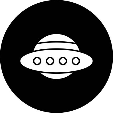 Web Kullanımı için Ufo Simgesi, Vektör İllüstrasyonu