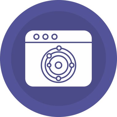 Astrofizik Simgesi, Web Kullanımı için Vektör İllüstrasyonu