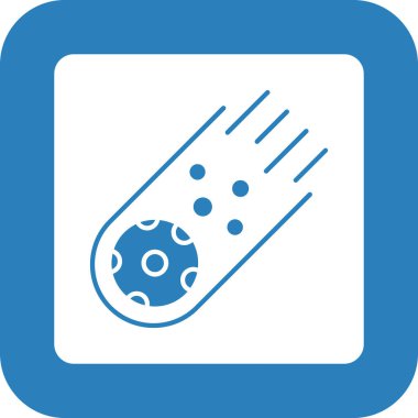 Web Kullanımı için Kuyrukluyıldız Simgesi, Vektör İllüstrasyonu