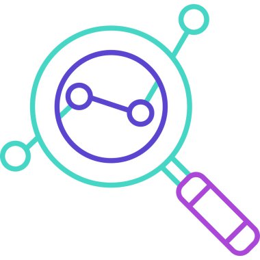 Web Kullanımı için Araştırma Simgesi, Vektör İllüstrasyonu