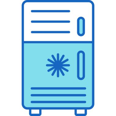 Web kullanımı için Buzdolabı Simgesi, Vektör İllüstrasyonu