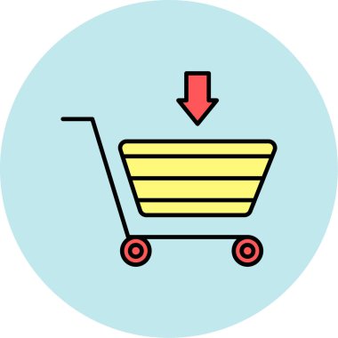 Otomobil Simgesine Ekle, Web Kullanımı için Vektör İllüstrasyonu