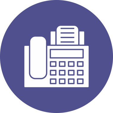 Web kullanımı için Telefon Faks Simgesi, Vektör İllüstrasyonu