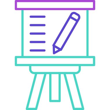 Web Kullanımı için Grafik Tahta Simgesi, Vektör İllüstrasyonu