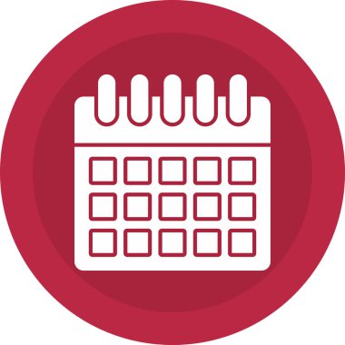 Web Kullanımı için Takvim Simgesi, Vektör İllüstrasyonu