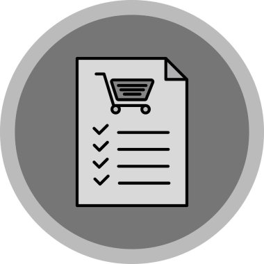 Web Kullanımı için İstek Listesi Simgesi, Vektör İllüstrasyonu