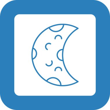 Yarım Ay Simgesi, Web Kullanımı için Vektör İllüstrasyonu