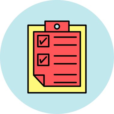 Web Kullanımı için Not Defteri Simgesi, Vektör İllüstrasyonu