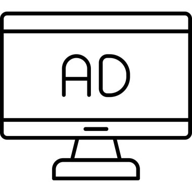 Web Kullanımı için Ad.svg Simgesi, Vektör İllüstrasyonu