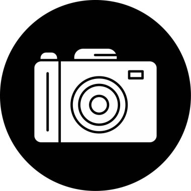 Web Kullanımı için Kamera Simgesi, Vektör İllüstrasyonu