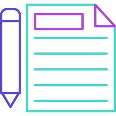 Web Kullanımı için Sözleşme Simgesi ve Vektör İllüstrasyonu