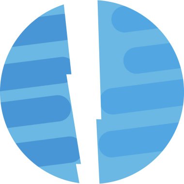 Web Kullanımı için Uranüs Yok Edilmiş Simge, Vektör İllüstrasyonu