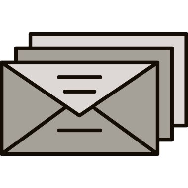 Web Kullanımı için E- posta Simgesi, Vektör İllüstrasyonu