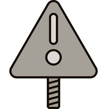 Web kullanımı için Uyarı İşareti Simgesi, Vektör İllüstrasyonu