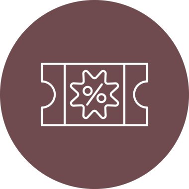 Web Kullanımı için Kupon Simgesi, Vektör İllüstrasyonu